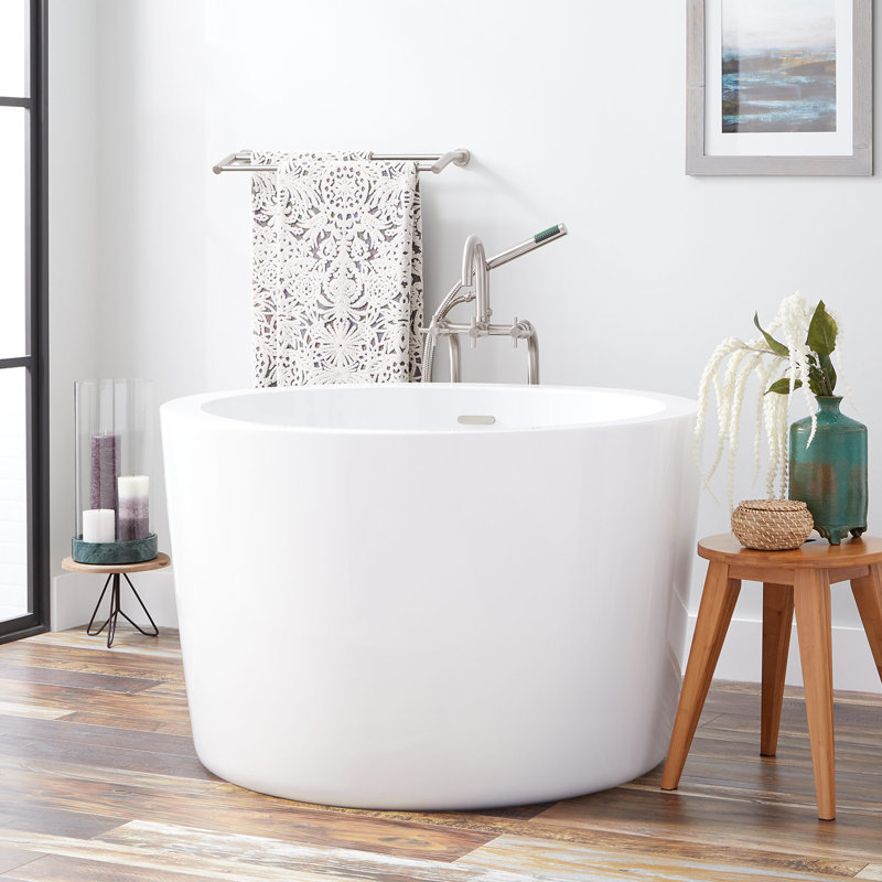 Signature Hardware Siglo 41 quot x 41 quot Freestanding Soaking Acrylic Bathtub