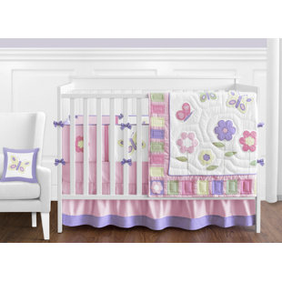 Erfly Insect Purple Crib Bedding Sets You Ll Love Wayfair Erfly 9 Piece Crib Bedding Set