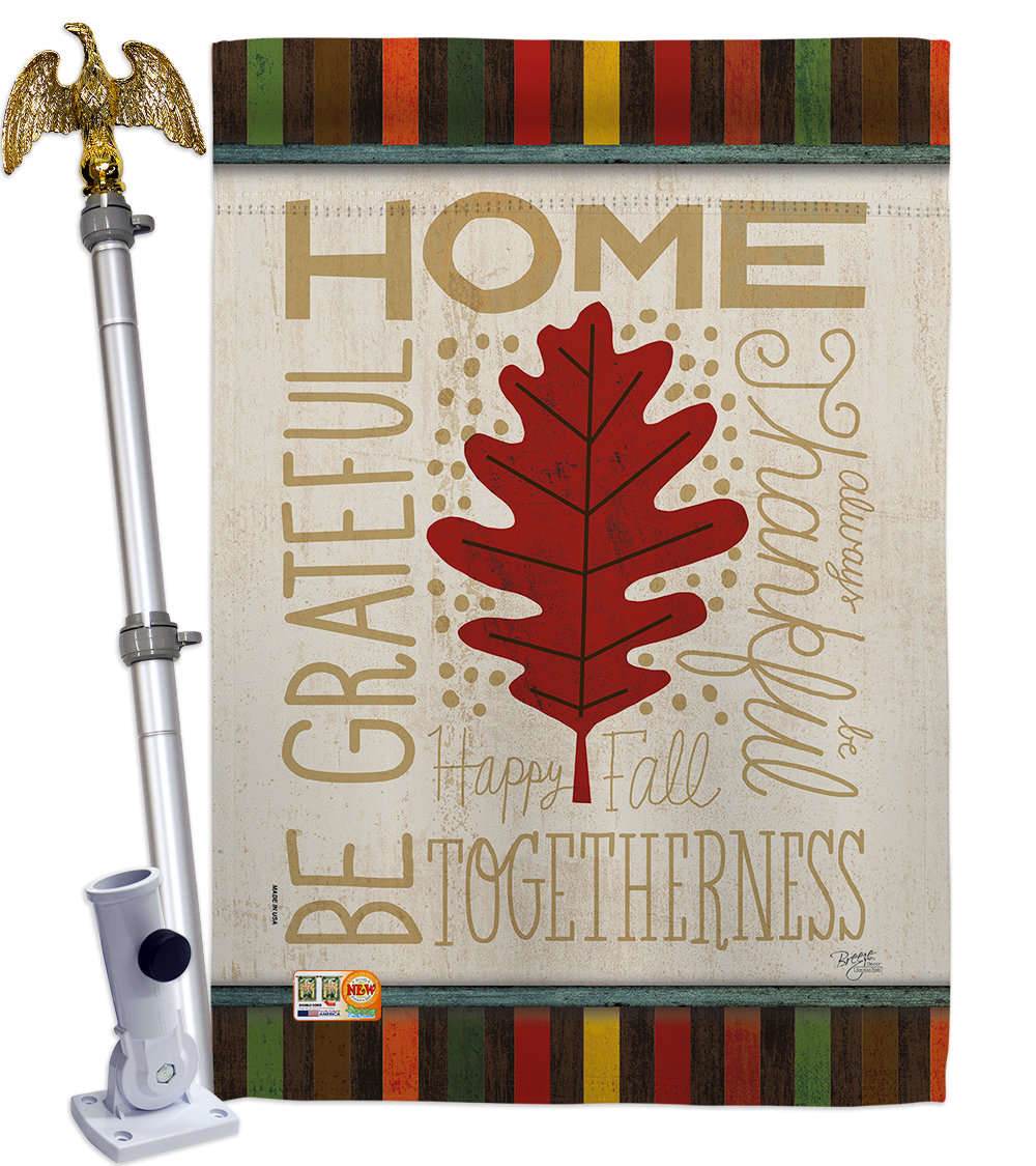 Breeze Decor Home Be Grateful 2 Sided Polyester 40 X 28 In Flag Set Wayfair