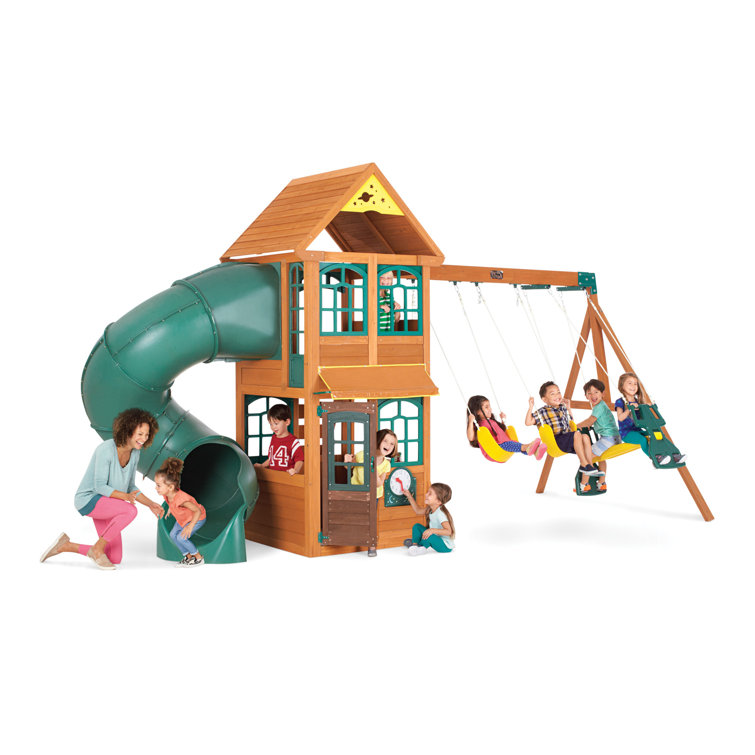 KidKraft Cloverdale Wooden Swing Set 