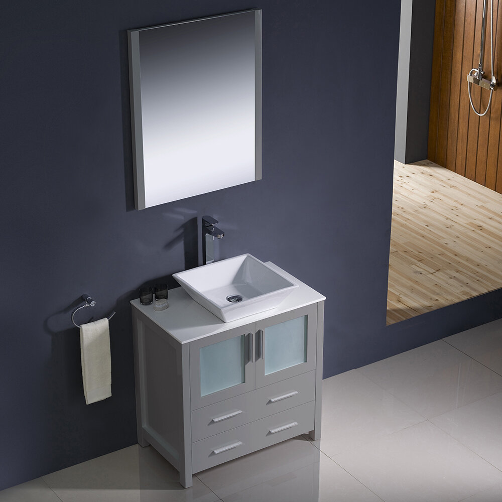 Fresca Torino 30 Single Bathroom Vanity Set With Mirror Reviews Wayfair