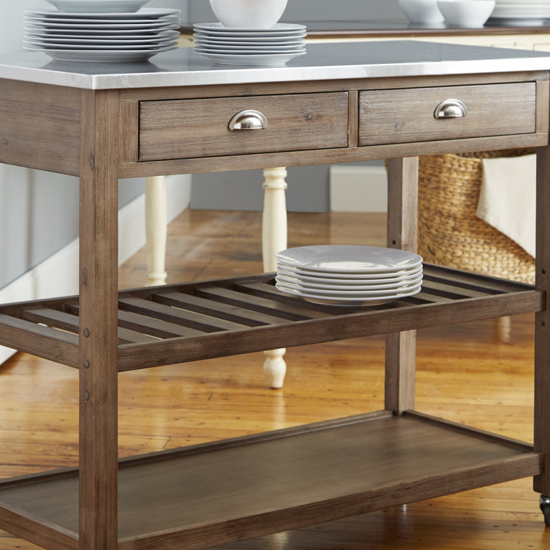 T Austin Design Weldona Kitchen Cart With Stainless Steel Top Weldona Kitchen Cart With Stainless Steel Top