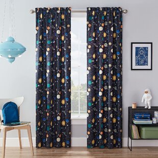 55 W X 63 L PANDAWDD Blackout Curtains Kids Room For Boys Girls Thermal Insulated Cartoon Two Cats Pattern Curtain Drapes Grommet Top,2 Panel