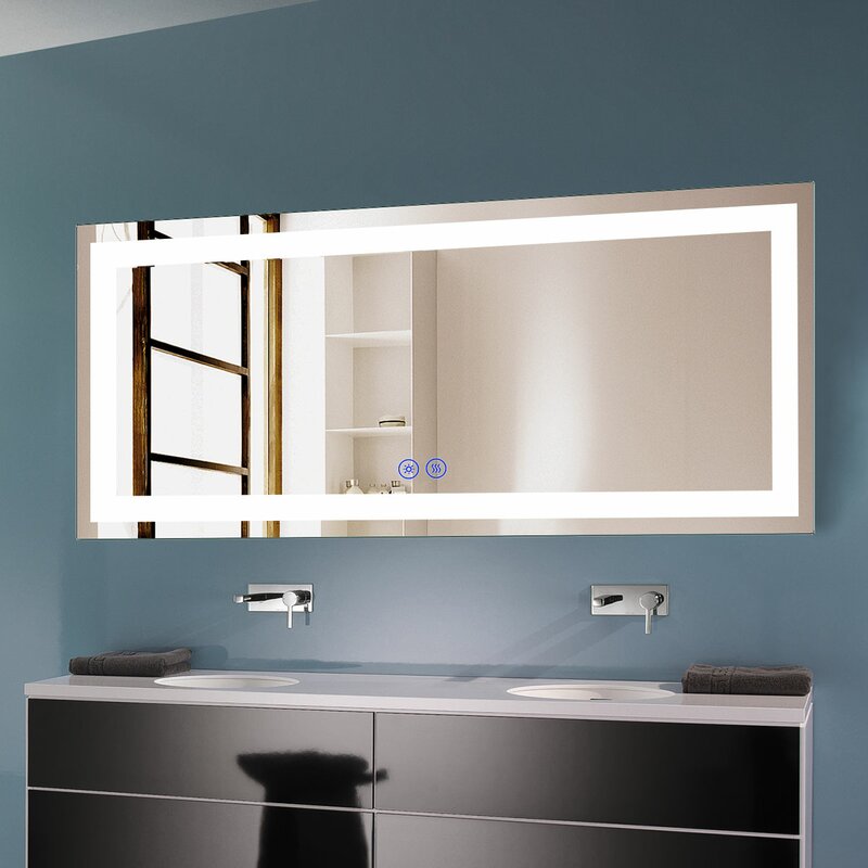 Orren Ellis Batotana Modern Lighted Bathroom Mirror Wayfair