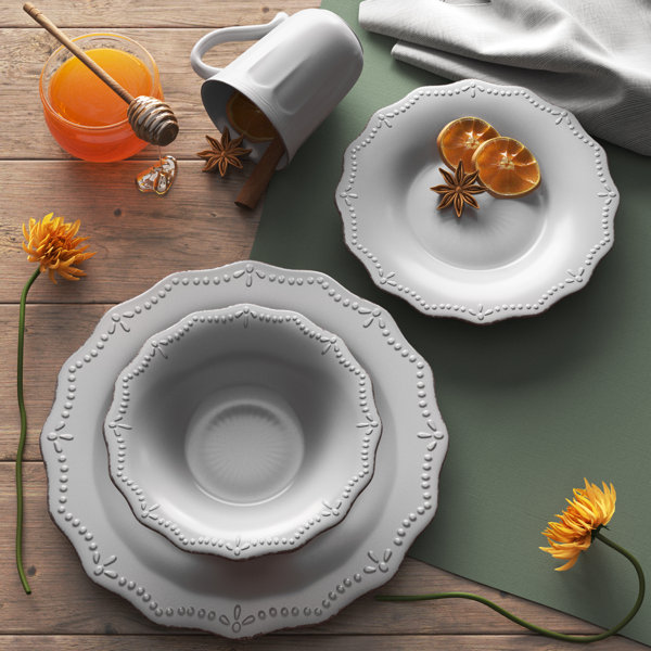 Dingess 24 Piece Dinnerware Set Service For 6 Reviews Birch Lane