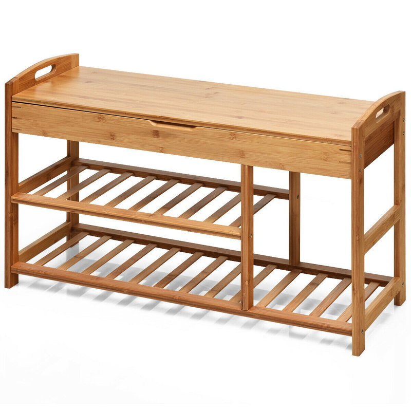 bamboo shoe storage bench