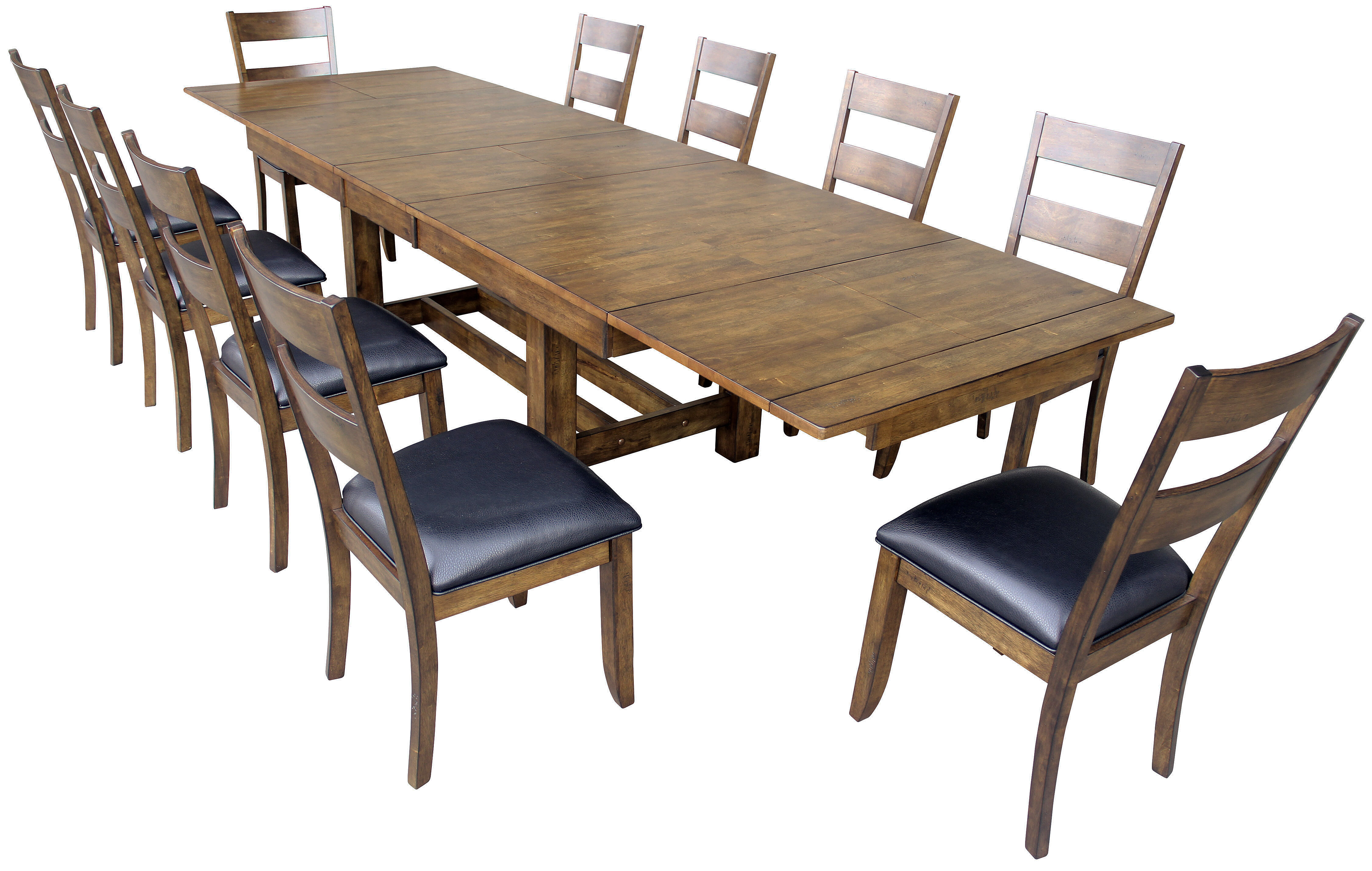 lolington 11 piece extendable solid wood dining set