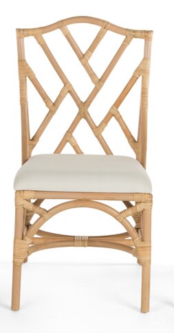 Bayou Breeze Margrett Cotton Rattan Cross Back Side Chair Reviews Wayfair