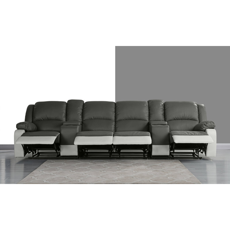 Red Barrel Studio 4 Seat Home Theatre Sofa With Cup Holder Wayfair Ca