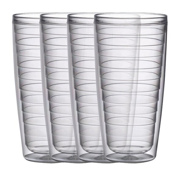 6pc Large 25oz Picnic Drinking Plastic Cups Break Resistant Tumbler BPA Free 