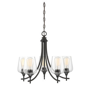Go to store & view more images Hickerson 5-Light Shaded Chandelier by Mercury Row