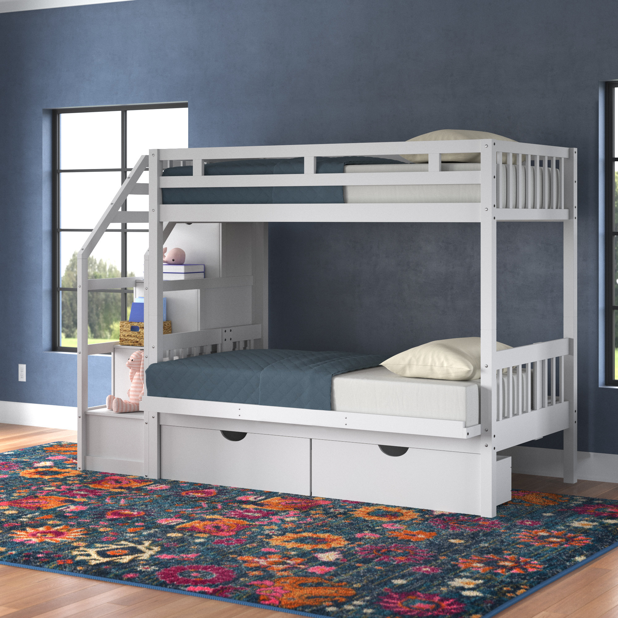 twin over futon bunk bed with mattress included