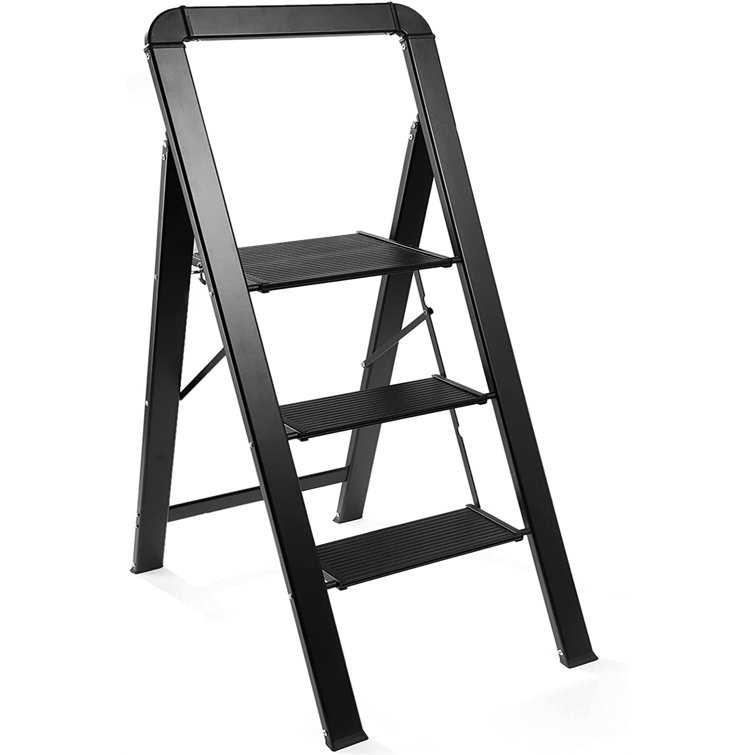 wide step step ladder
