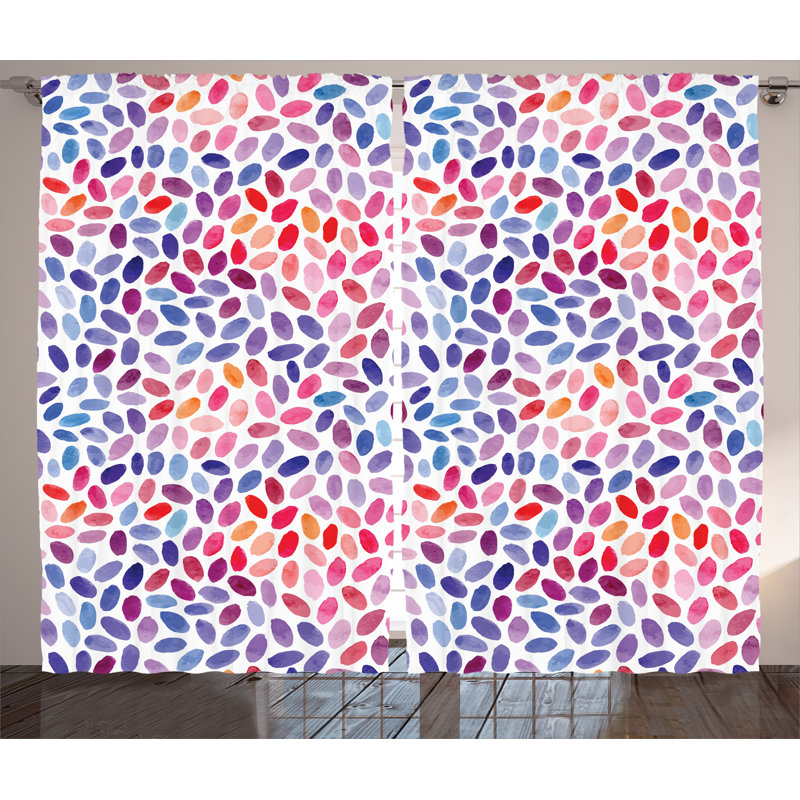 Bungalow Rose Derrill Geometric Trippy Abstract Watercolor Mix