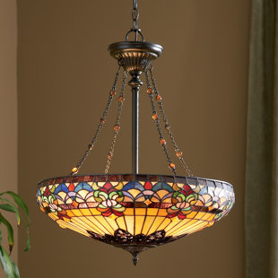 Tiffany Pendants You Ll Love Wayfair Diminic 4 Light Bowl Pendant