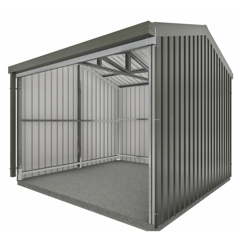 Absco 10 Ft W X 10 Ft D Metal Storage Shed Wayfair