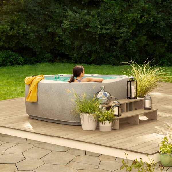 Essential Hot Tubs 20-Jet Arbor Hot Tub-Gray Granite, Seats 6, Plug &  Play(120 Volts)