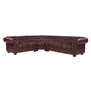 Ecksofa Chesterfield aus Echtleder von Massivum