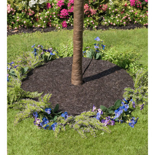 Plow & Hearth 55632 Recycled Rubber Permanent Garden Mulch Border 120 L X 4.50 for sale online 