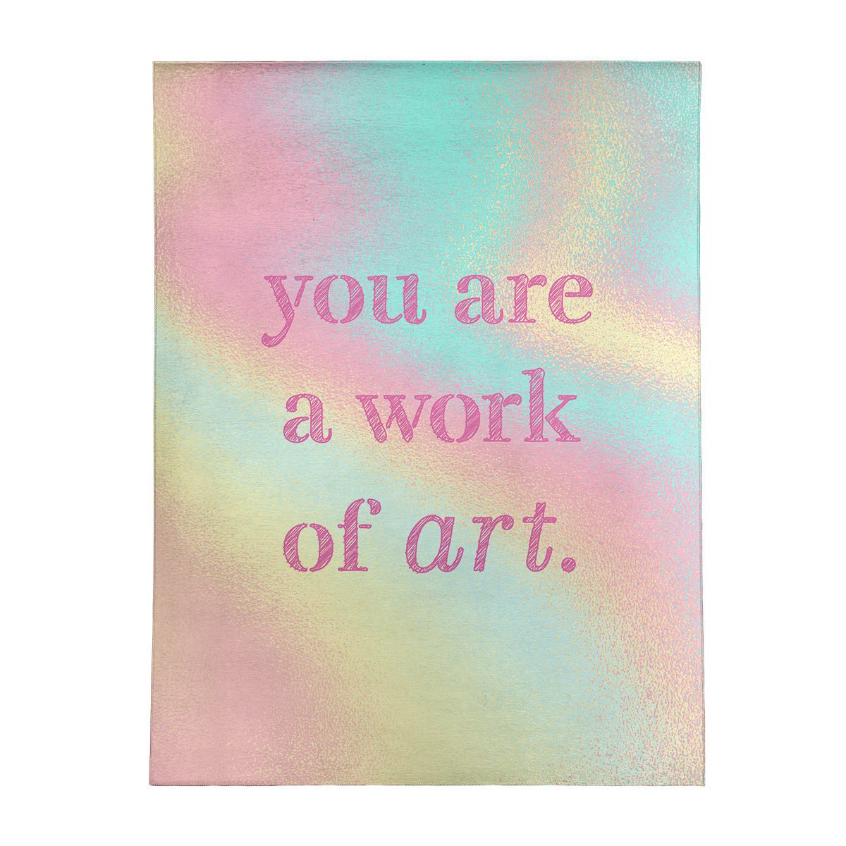 East Urban Home Multicolor Background Work Of Art Quote Poly Chenille Rug Wayfair