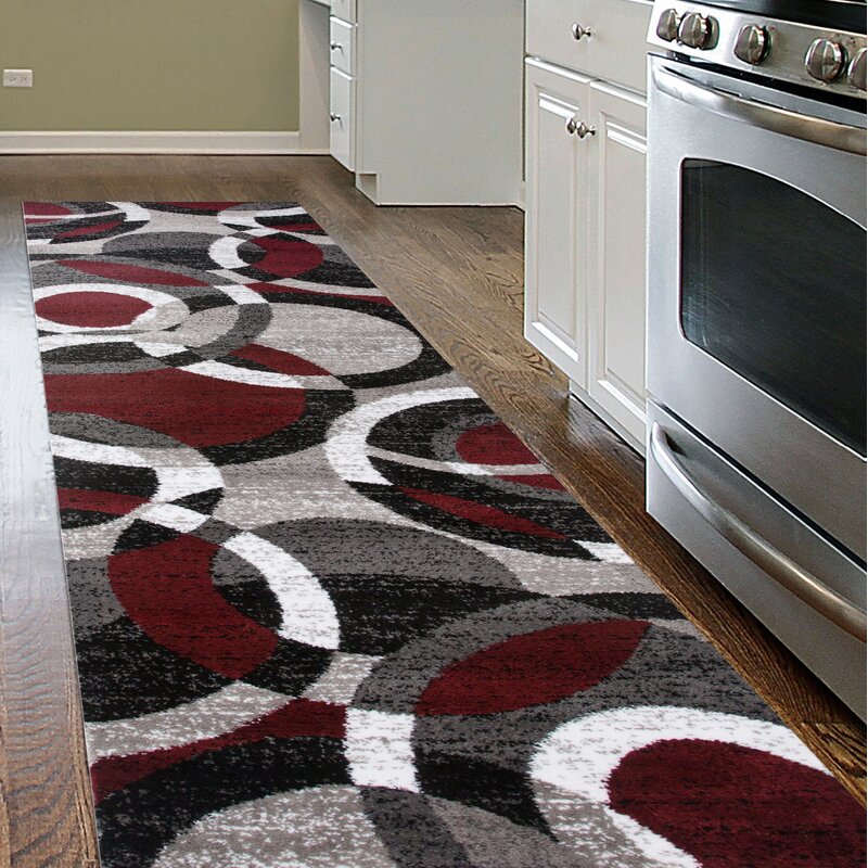 burgundy kitchen mat