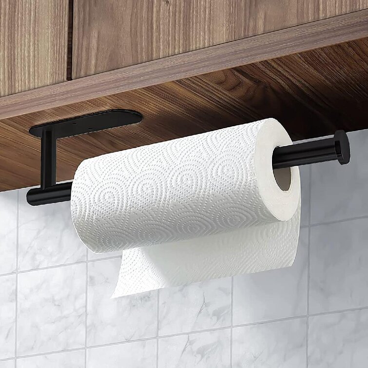 Kitchen Self-Adhesive  Paper Towel Rack Toilet Roll Holder Wall Mount Tissue 