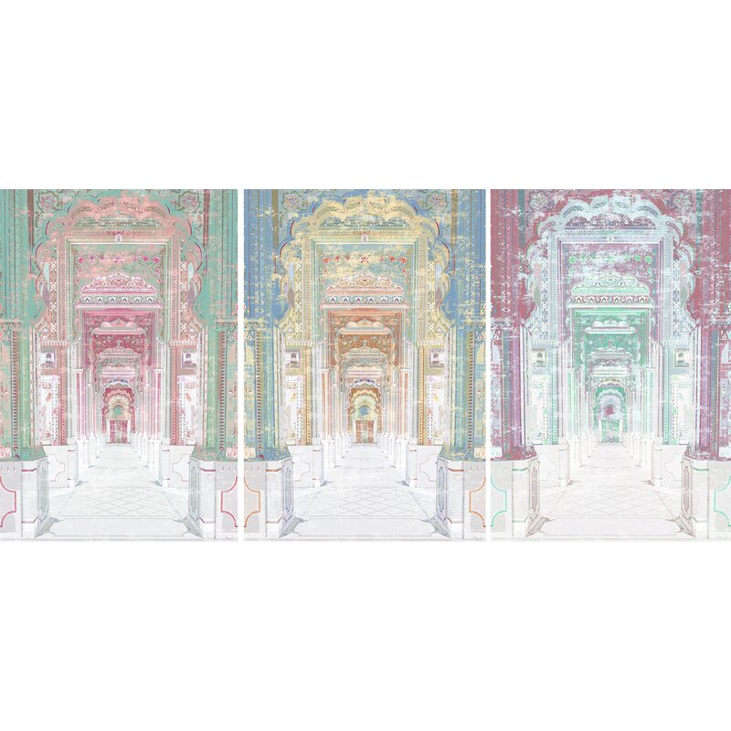 Palatial Jaipur by Nicolette Mayer - 3 Piece Unframed Print Set on Acrylic