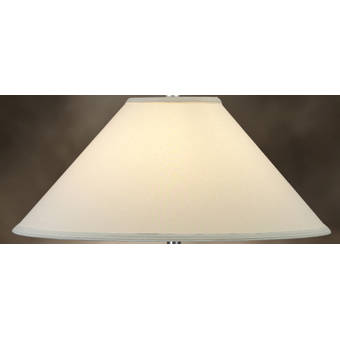 Medallion Lighting 11 75 H X 19 W Linen Bell Lamp Shade Spider In Ecru