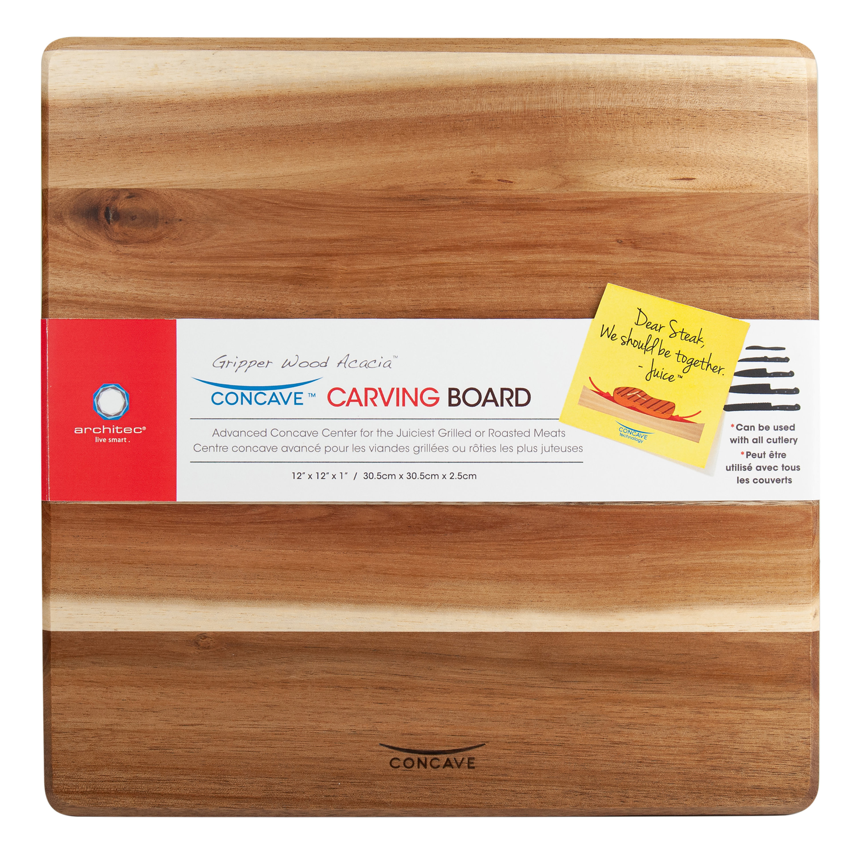 Architec Acacia Wood Concave And Grilling Cutting Board Wayfair