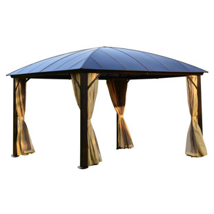 Go to store & view more images Hardtop 12 Ft. W x 12 Ft. D Aluminum Party Tent Gazebo by ALEKO