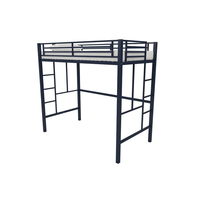 twin loft bed black