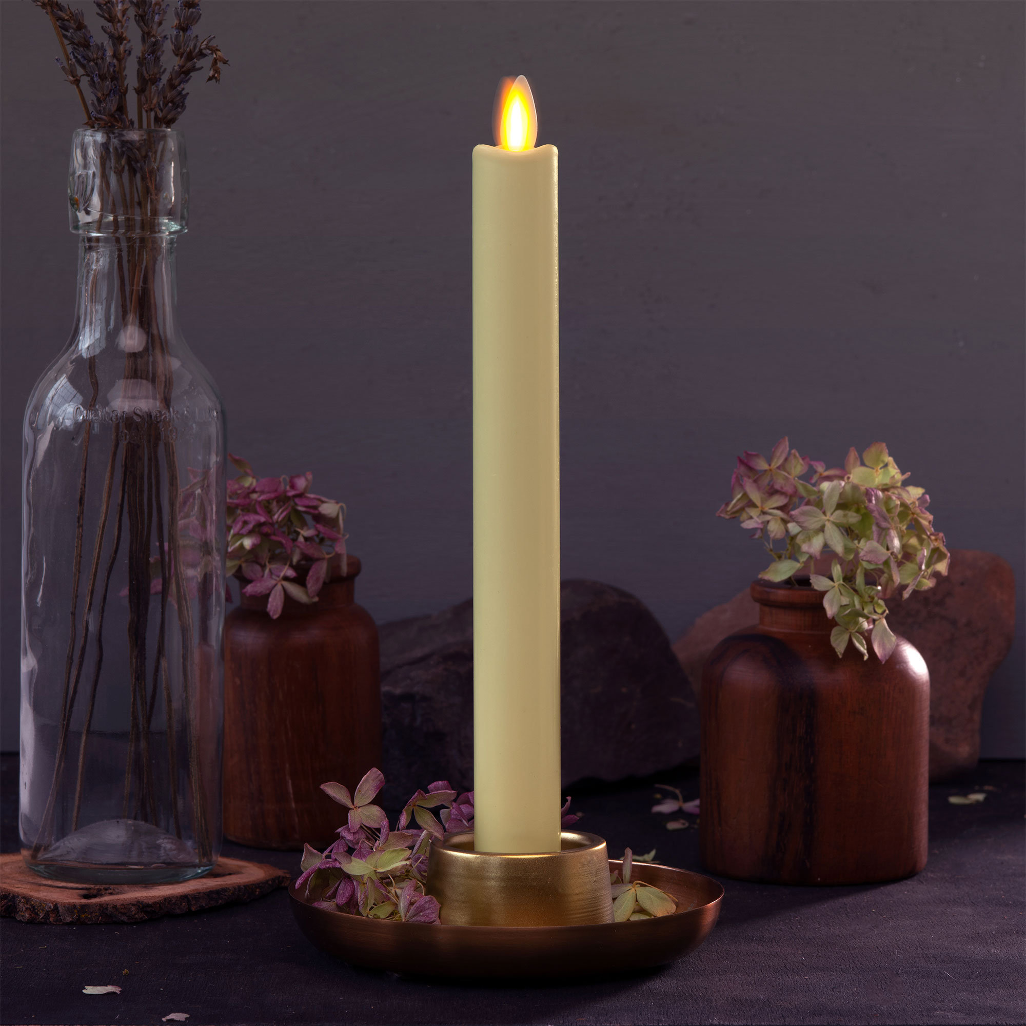 scented flameless pillar candle