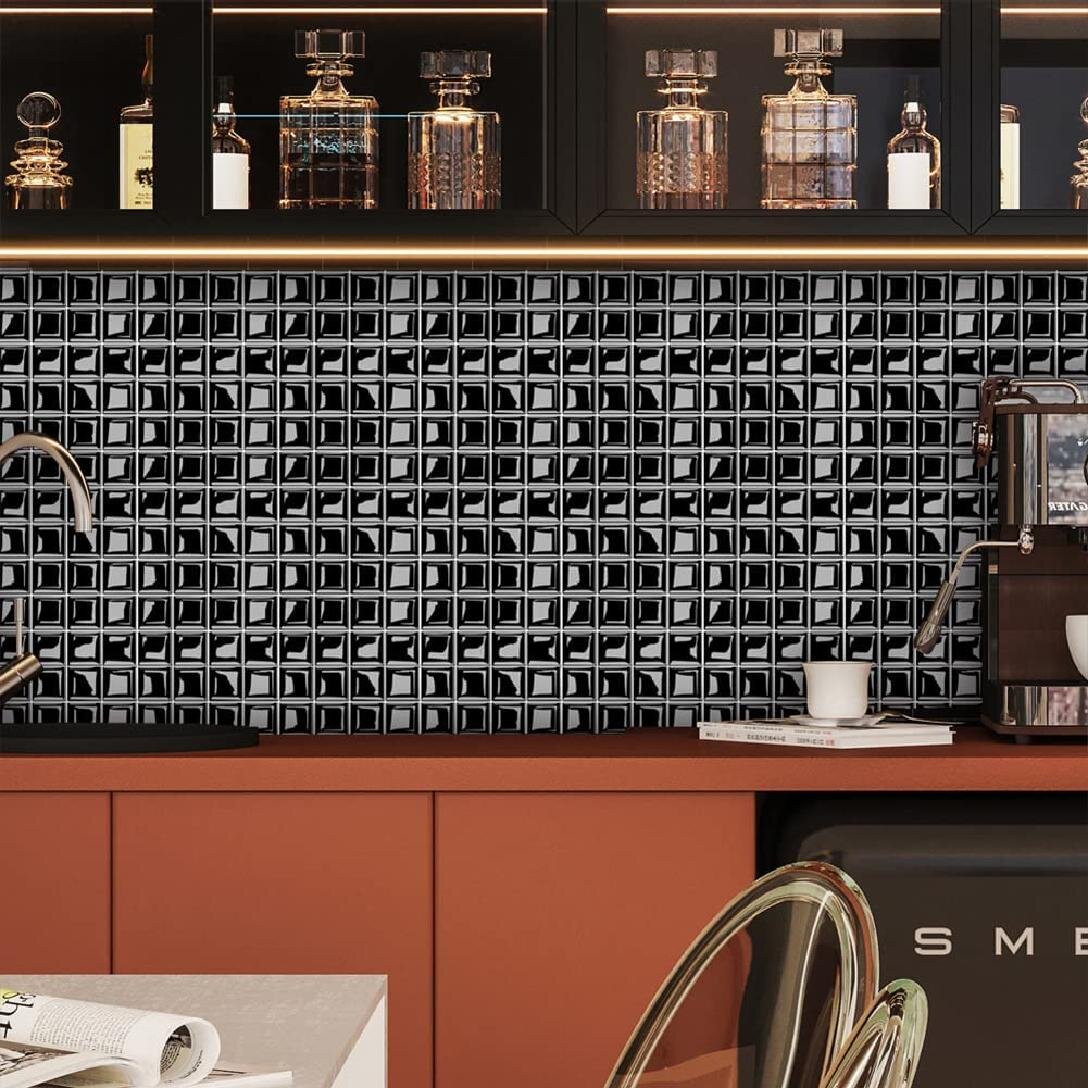 3D Self-Adhesive Kitchen Wall Tiles Bathroom Mosaic Brick Stickers Peel & Stick 