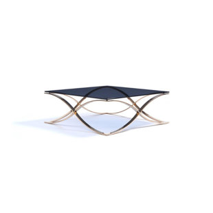 West Brookfield Metal And Glass Coffee Table by Everly Quinn Today Sale Only