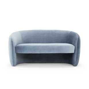 Modern Contemporary Loveseat Curved Back Allmodern