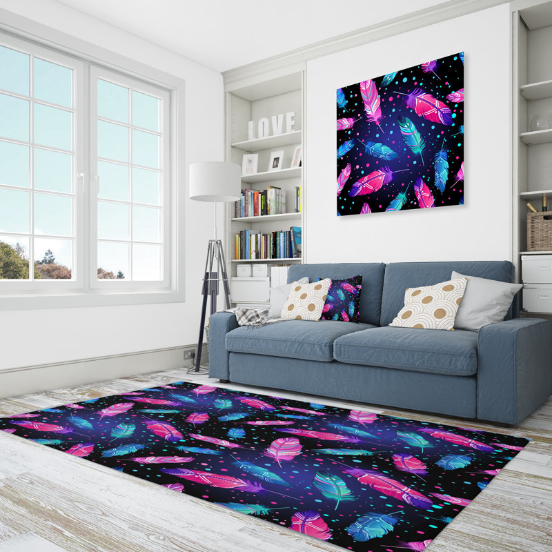 East Urban Home Polka Dots Polyester Black Pink Blue Area Rug Wayfair,Beautiful Girl Sketch Wallpaper Hd