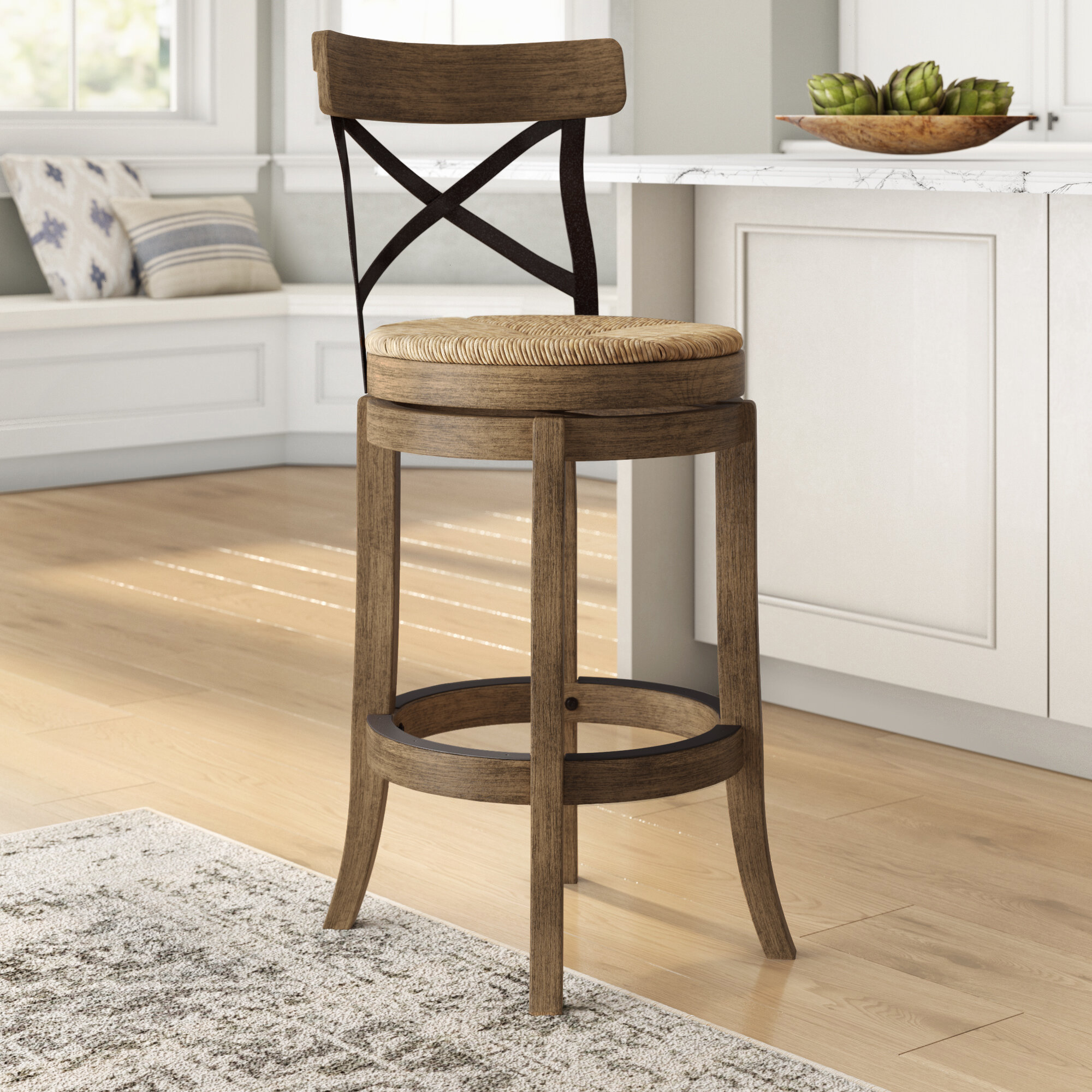August Grove Jacklyn Swivel Bar Counter Stool Reviews Wayfair Jacklyn Swivel Bar Counter Stool