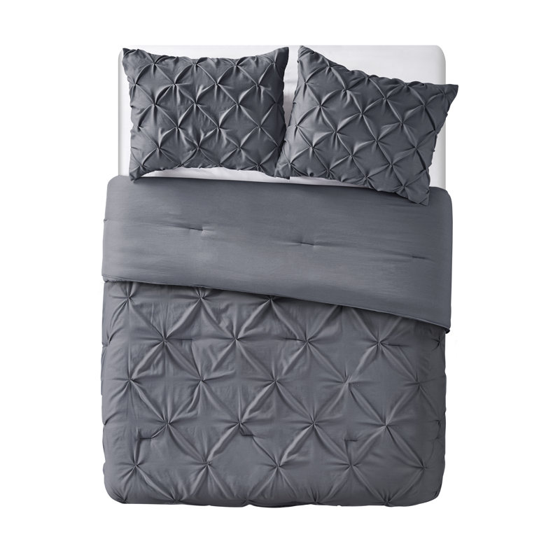 Langley Street Lynfield Soft Wash Tassel Pintuck Comforter Set Reviews Wayfair