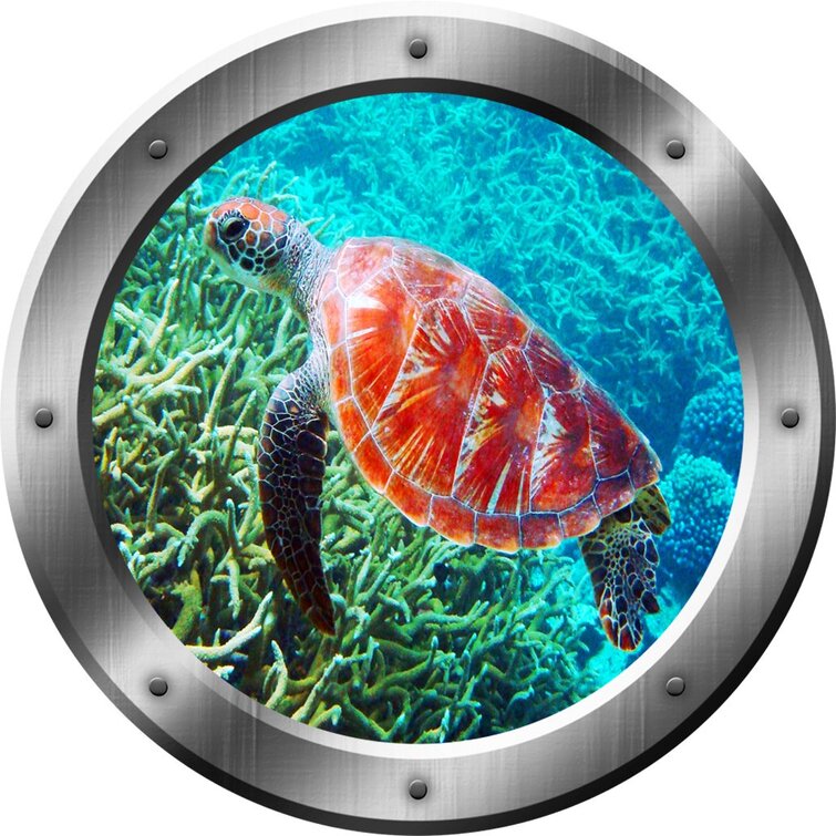 Details about   R966 swimming sea turtle reef animal fenêt sticker bedroom children vinyl 3d show original title