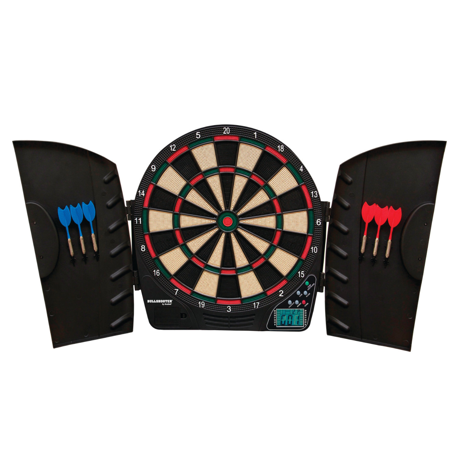 Arachnid Bullshooter Reactor Electronic Dartboard And Cabinet Set Arachnid Bullshooter Reactor Electronic