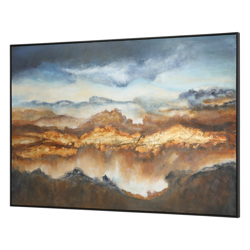Brayden Studio Valley Of Light Framed Oil Painting Print On