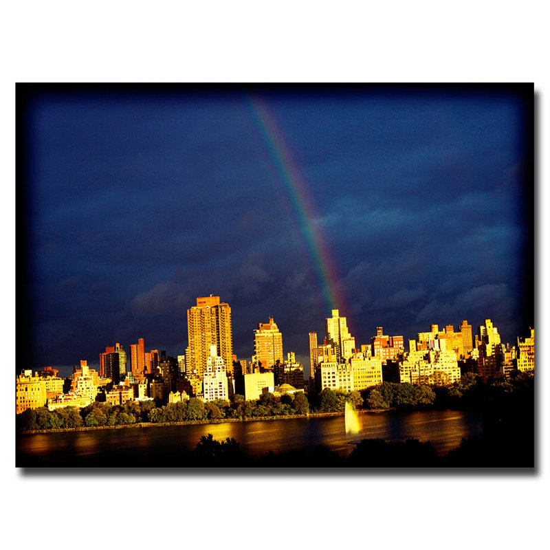 Trademark Art City Rainbow By Ariane Moshayedi Photographic Print On Wrapped Canvas Wayfair