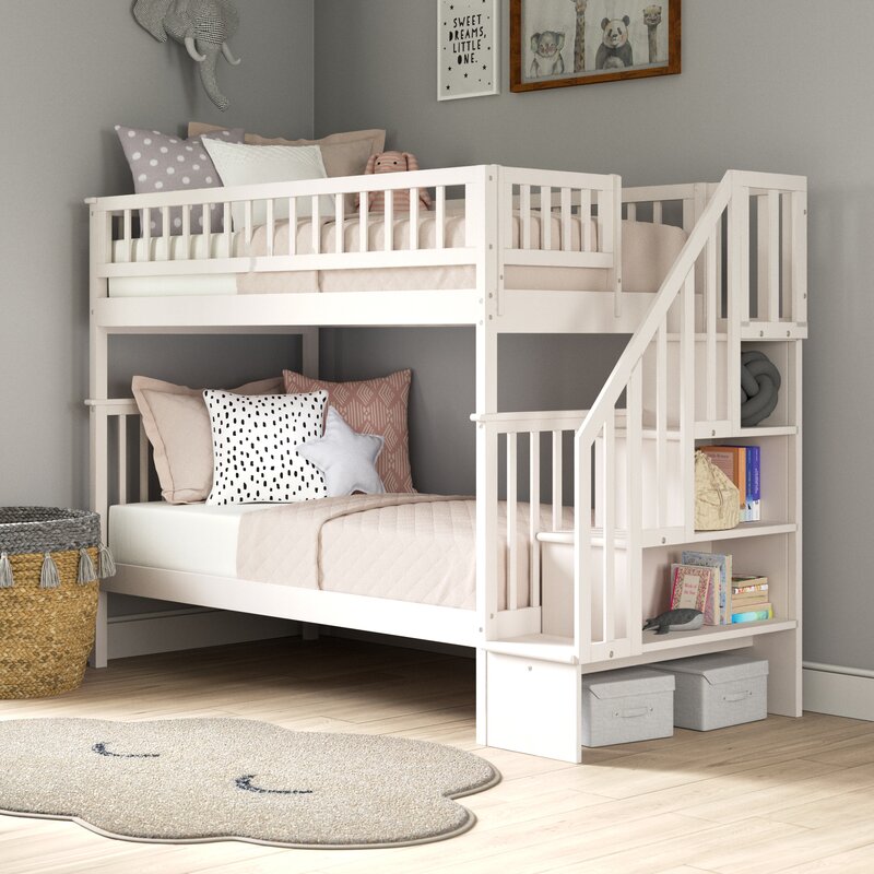 bunk beds with bookcase