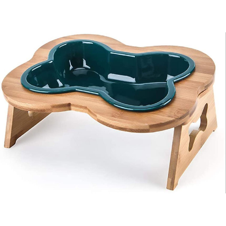 raised dog dish stand