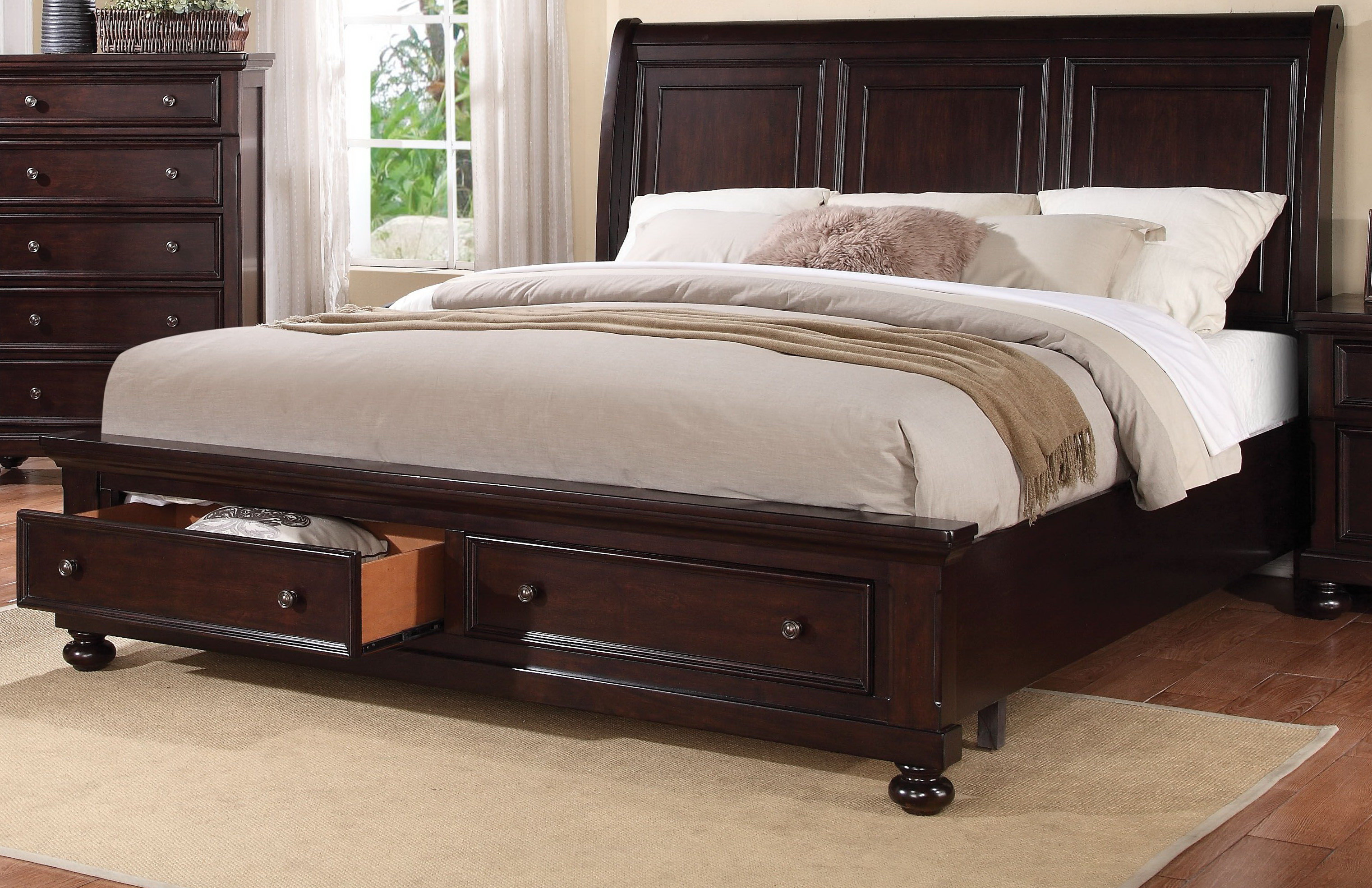 Canora Grey Mcmullen Storage Sleigh Bed Wayfair