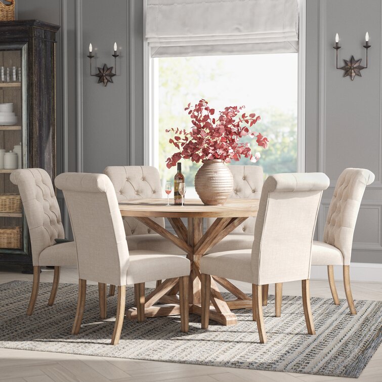 round 6 person dining set