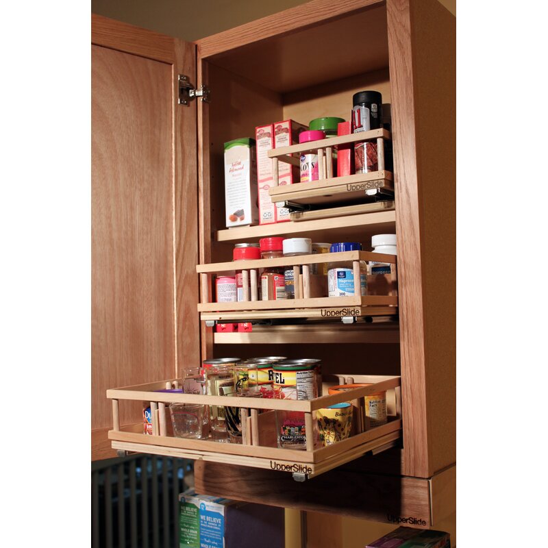 Dotted Line Baron Upper Cabinet Spice Rack Caddy Large Pull Out