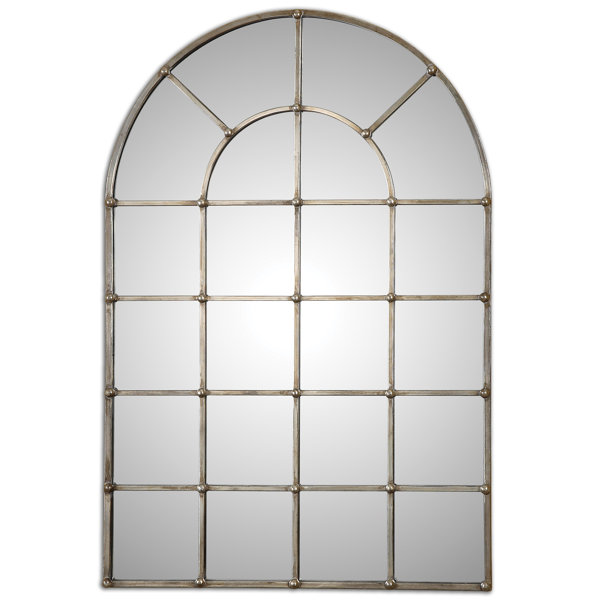 Metal Arch Window Wall Mirror