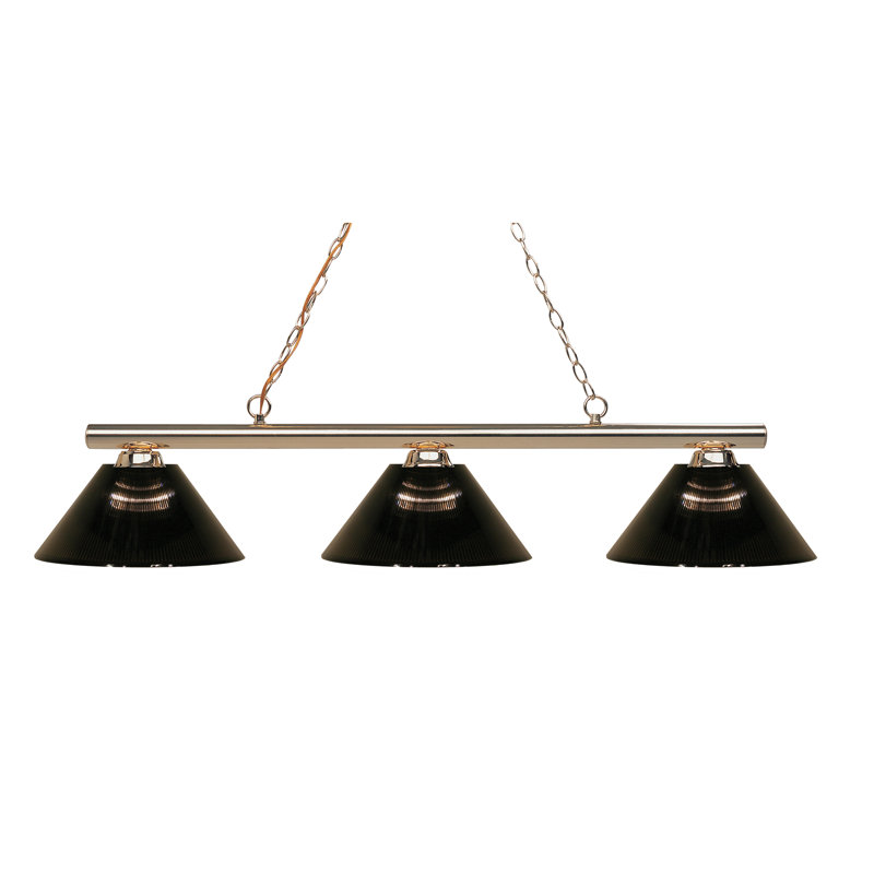 brushed nickel pool table light