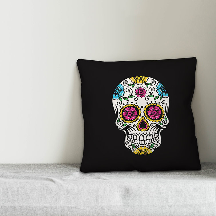 sugar skull pillow